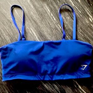 BRAND NEW Gymshark Bandeau Sports Bra Size Medium Wave Blue